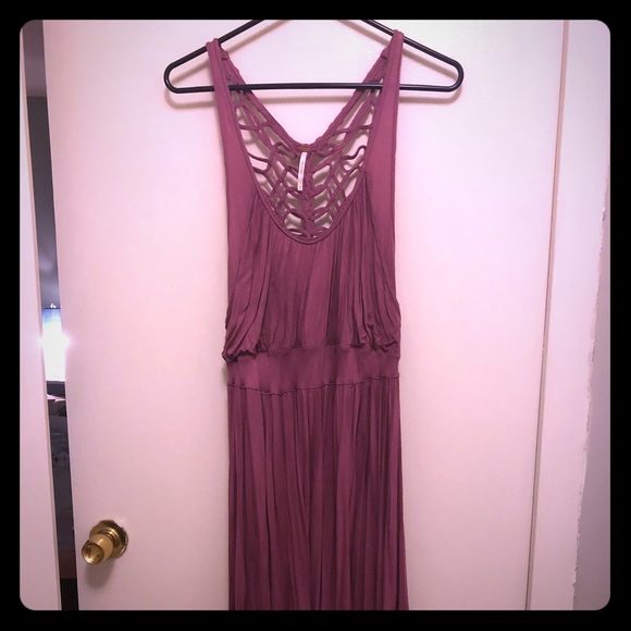 Free People Dresses & Skirts - Long pink dress with cut out back